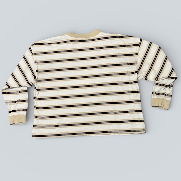 BDG Beige and Black Striped Crewneck - Picture 4 of 5